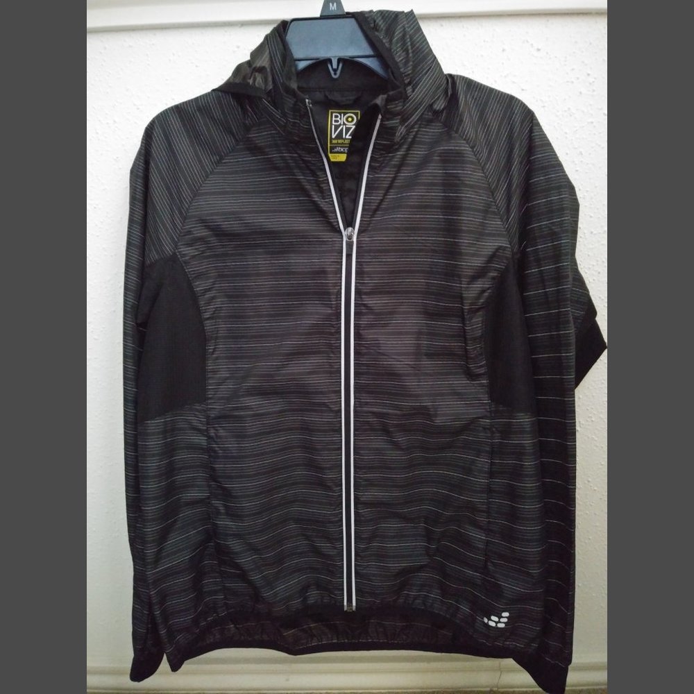 NWT BCG Bio Viz Black Reflective Wind/Running Jacket Sz M